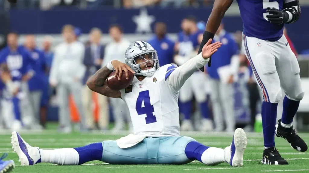 Dallas cowboys vs new york giants match player stats